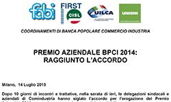 BPCI - Premio aziendale 2014